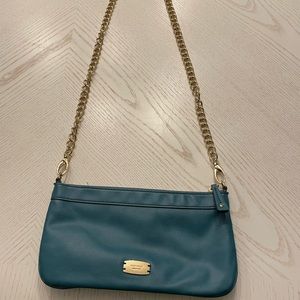 Nine West Blue leather shoulder or crossbody purse